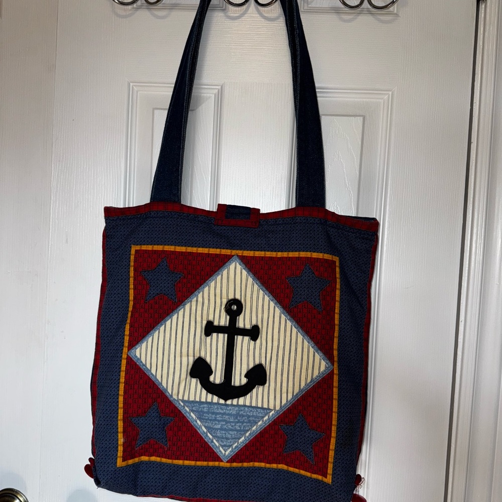 Nautical Anchor Tote Bag